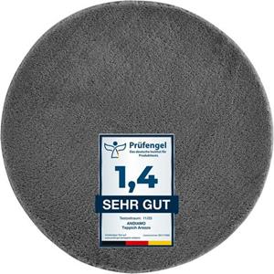 Andiamo Badematte "Arezzo", Höhe 16 mm, rutschhemmend beschichtet, schnell trocknend-fußbodenheizungsgeeignet, Uni Farben, weich & kuschelig, als rechteckig & rund erhältlich