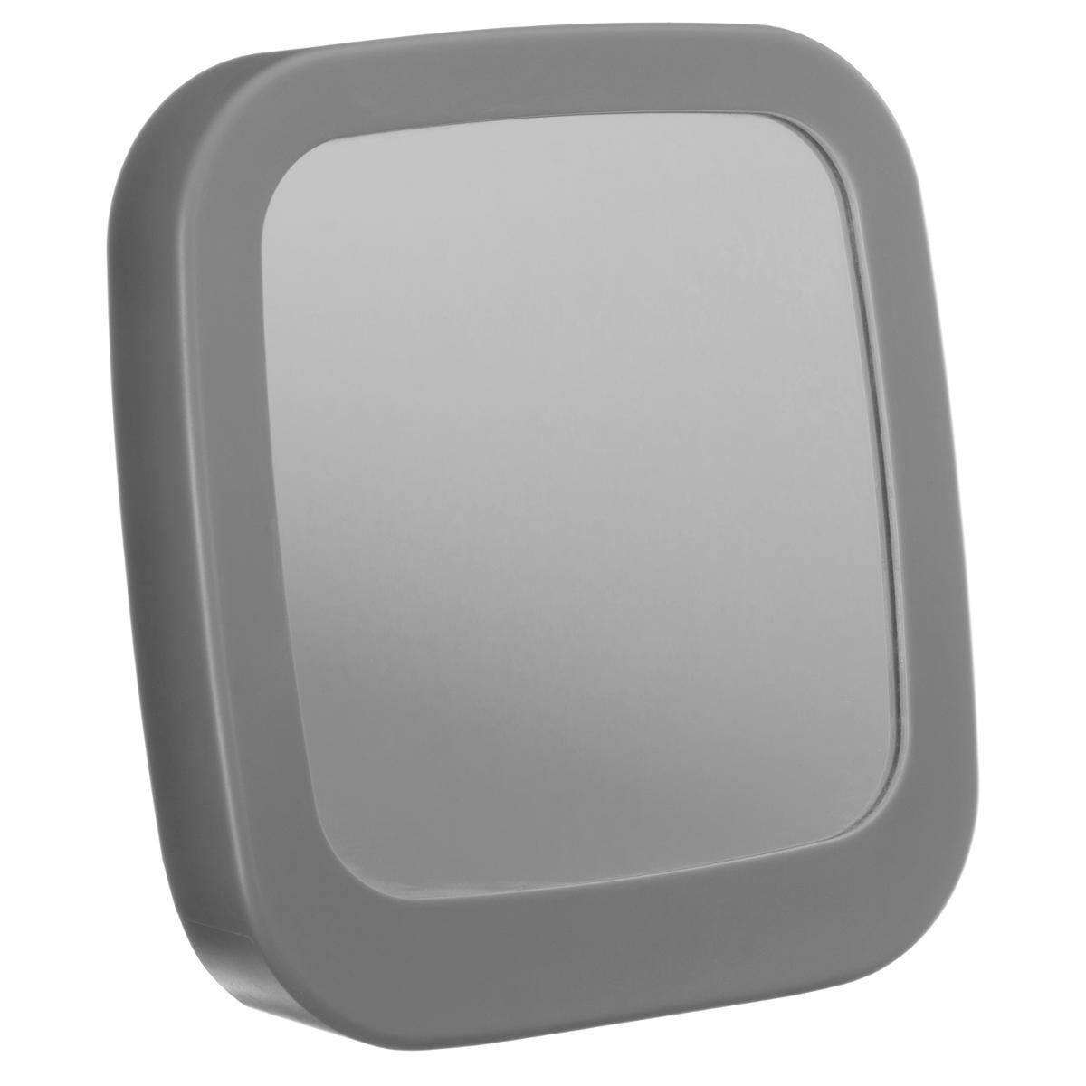 5five Basic make-up spiegel/scheerspiegel met standaard kunststof 18 x 20 x 6 cm grijs -