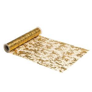 Chaks Tafelloper op rol - goud - 29 x 500 cm - polyester -