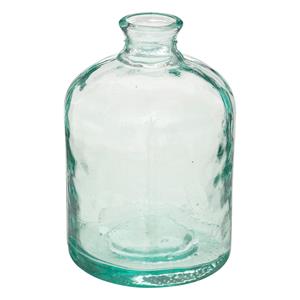 Atmosphera bloemenvaas Apotheker Fles model - transparant - glas - H20 x D12 cm -