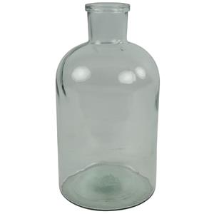 Countryfield vaas - helder/transparant - glas - apotheker fles - D14 x H27 cm -