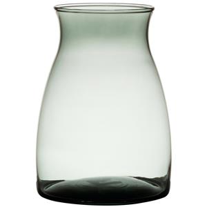 Merkloos Bloemenvaas Julia - Donkergrijs transparant - glas - D10 x H20 cm -