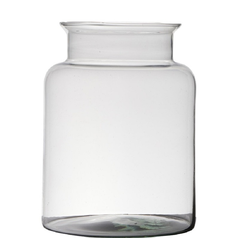 Hakbijl Glass Transparante home-basics vaas/vazen van glas 25 x 19 cm -