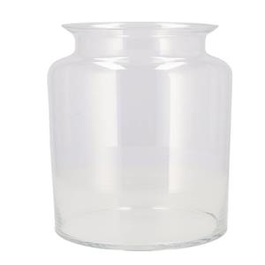 DK Design Bloemenvaas melkbus fles model Milky - transparant glas - D19 x H19 cm -