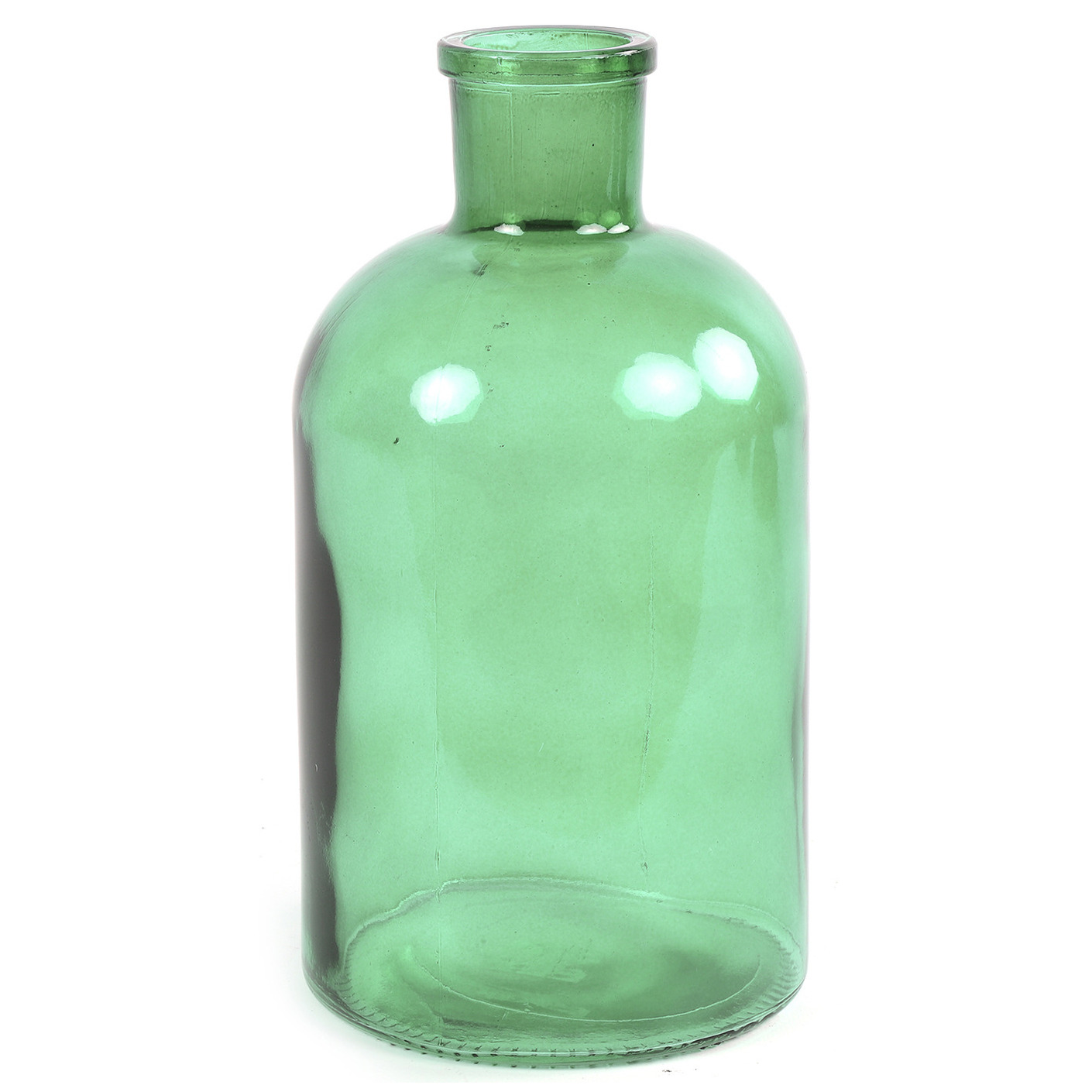Countryfield vaas - mintgroen - glas - apotheker fles - D14 x H27 cm -