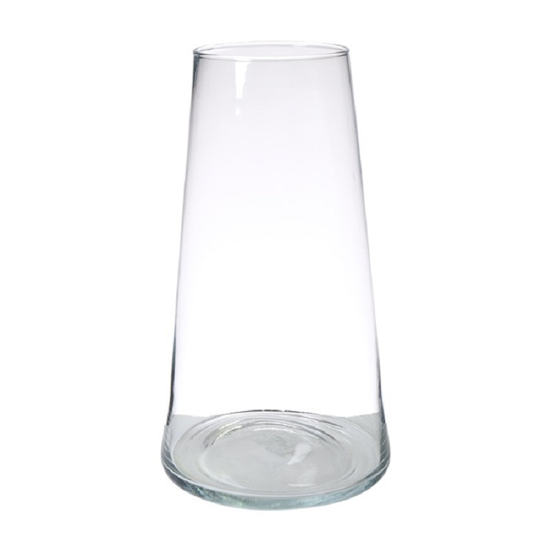 Hakbijl Glass Transparante home-basics vaas/vazen van glas x 18 cm Donna -