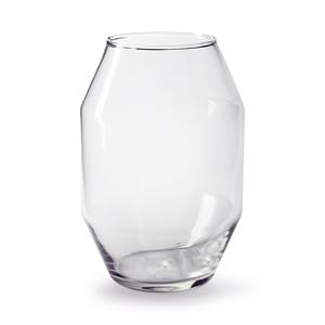 Jodeco Bloemenvaas Diamant - helder transparant - glas - D17 x H25 cm - diamant vorm vaas -