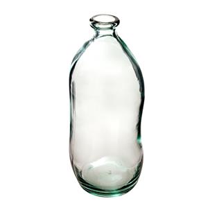 Atmosphera bloemenvaas Organische fles vorm - helder transparant - glas - H36 x D15 cm -