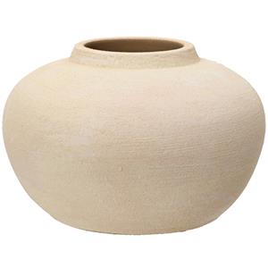 Decoris Vaas - terracotta - beige - D23 x H14 - vintage -