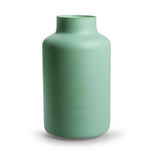 Jodeco Bloemenvaas Gigi - mat groen - eco glas - D14,5 x H25 cm - melkbus vaas -
