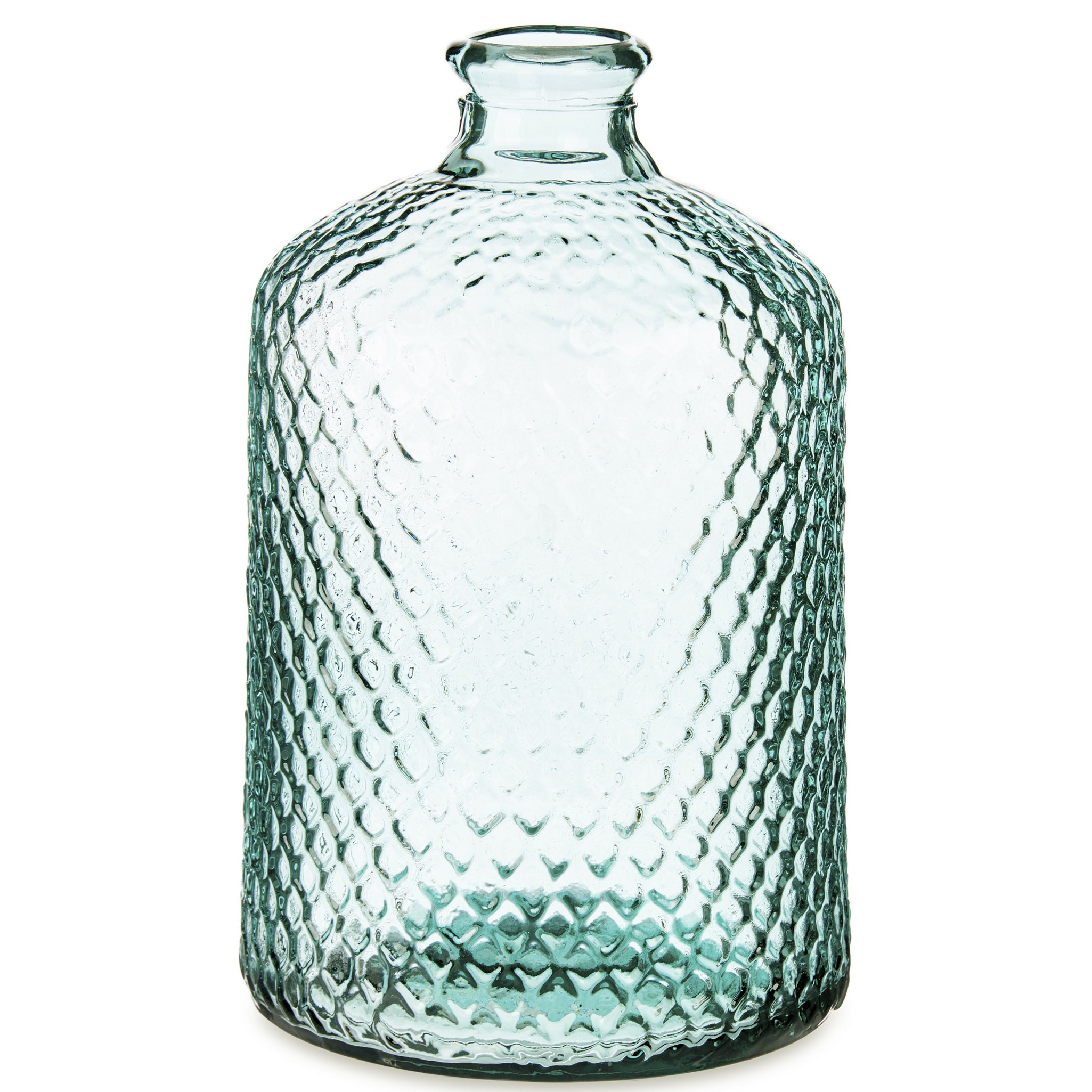 Giftdecor Bloemenvaas Scubs - transparant - gerecycled glas - D18 x H31 cm -