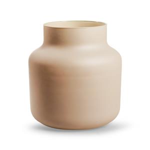 Jodeco Bloemenvaas Gigi - mat zand - eco glas - D19 x H20 cm - melkbus vaas -