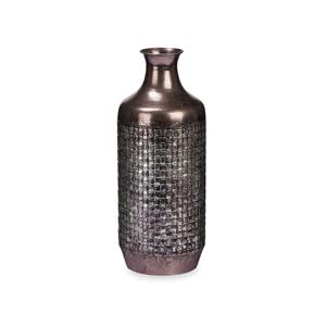 Giftdecor Bloemenvaas Antique Roman - zilver/brons - metaal - D16 x H42 cm -