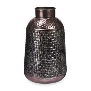 Giftdecor Bloemenvaas Antique Roman - zilver/brons - metaal - D22 x H39 cm -