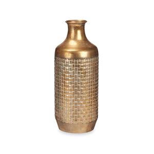Giftdecor Bloemenvaas Antique Roman - goud - metaal - D16 x H42 cm -