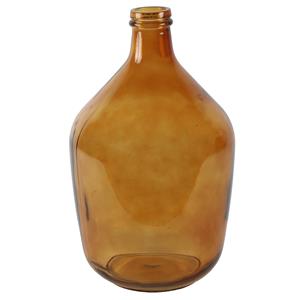 Countryfield vaas - amber goud/geel transparant - glas - fles - D23 x H38 cm -