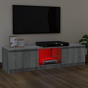 vidaXL TV-Schrank TV-Schrank mit LED-Leuchten Grau Sonoma 140x40x35,5 cm