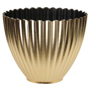 Othmar Decorations Othmar Plantenpot/bloempot - binnen - kunststof - goud - D11 x H11 cm -