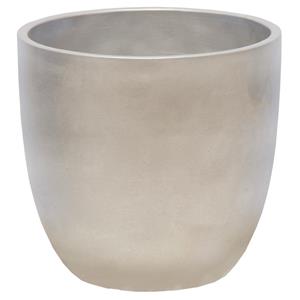 Mega Collections Plantenpot - keramiek - zilver - D11 cm -