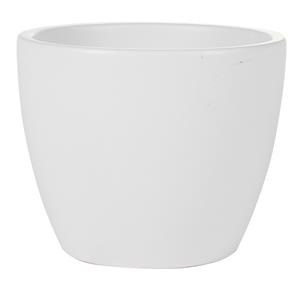 Ter Steege Plantenpot/bloempot in een strakke Scandinavische look wit Dia 15 cm en Hoogte 12 cm -