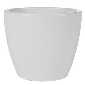 Ter Steege Plantenpot/bloempot in een strakke Scandinavische look wit Dia 16 cm en Hoogte 13 cm -