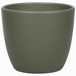 Floran Bloempot mat dennen groen keramiek voor kamerplant H15 x D17.5 cm -