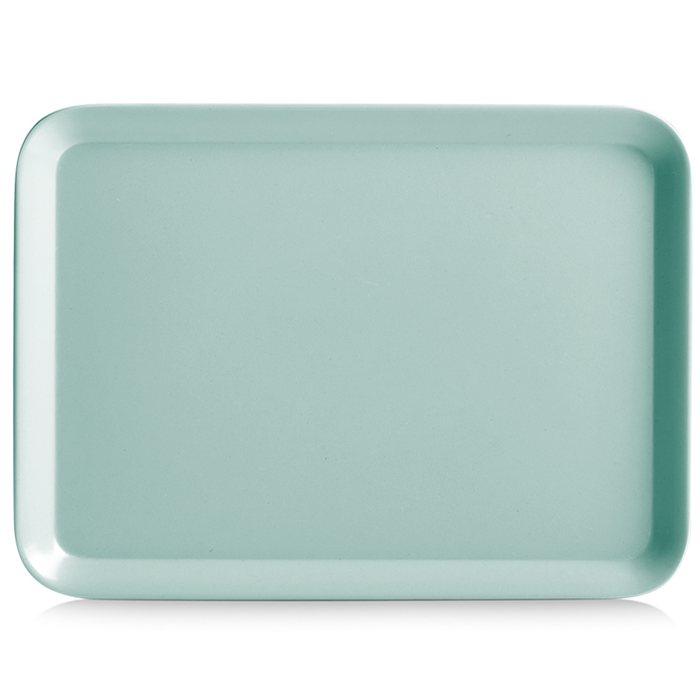 Zeller Dienblad - rechthoek - aqua blauw - kunststof - 24 x 18 cm -