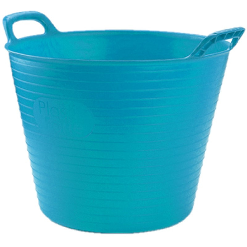 PlasticForte Flexibele emmer/kuip - blauw - kunststof - rond - 25 liter - x x 33 cm - wasmand -