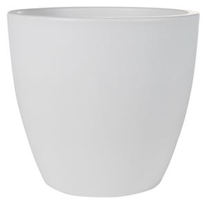 Ter Steege Plantenpot/bloempot in een strakke Scandinavische look wit Dia 20 cm en Hoogte 19 cm -