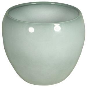 Floran Bloempot misty groen keramiek voor kamerplant H18.5 x D22 cm -