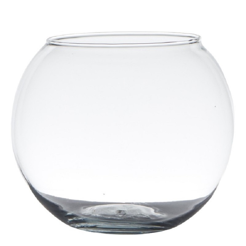 Hakbijl Glass Hakbijl bol vaas - 16 x H13 cm - transparant glas - 1,5L -
