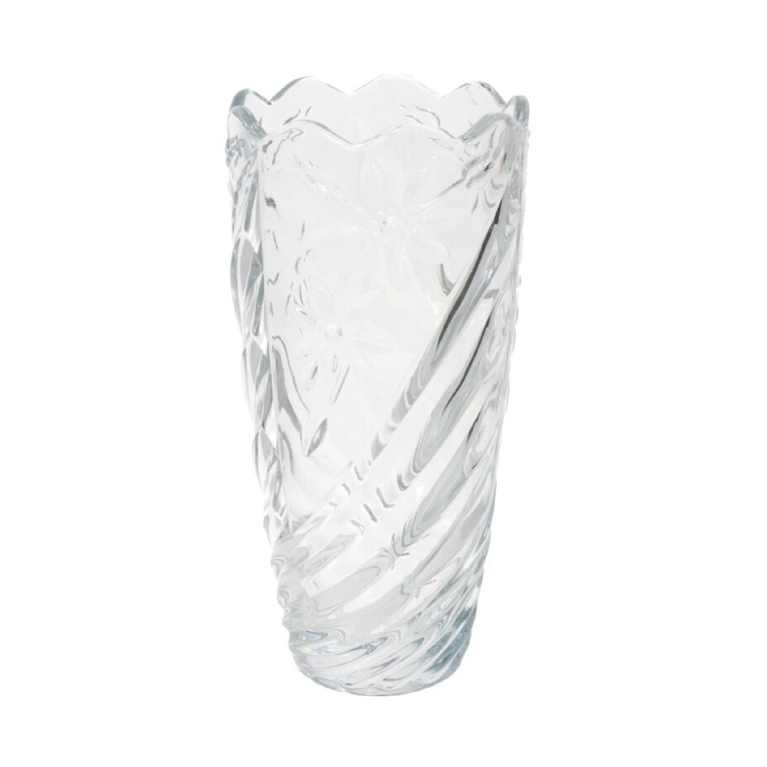 Gerimport Bloemenvaas - helder glas - D12 x 25 cm -