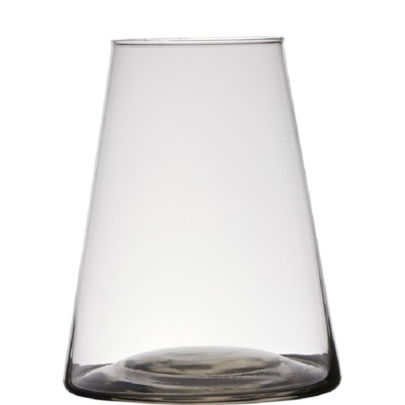 Hakbijl Glass Transparante home-basics vaas/vazen van glas 20 x 16 cm Donna -