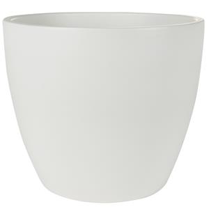 Ter Steege Plantenpot/bloempot in een strakke Scandinavische look wit Dia 33 cm en Hoogte 28 cm -