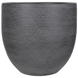 Mica Decorations Plantenpot/bloempot Carrie terracotta zwart met flakes patroon - D39/H36 cm -