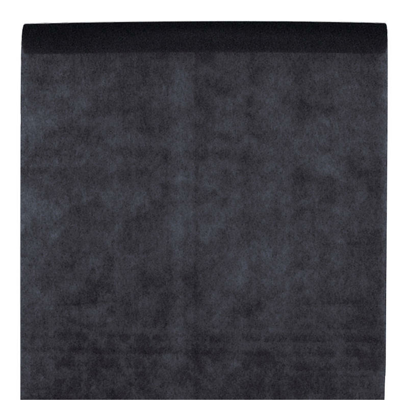 Santex Tafelkleed op rol - polyester - zwart - 120 cm x 10 -