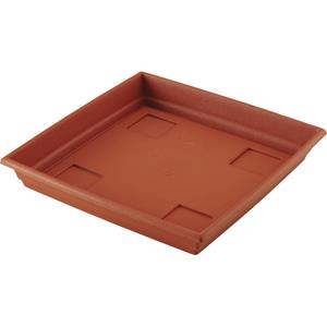 Hega Hogar Bloempot/plantenpot terra cotta onderschaal/opvangbord kunststof diameter 27 cm -