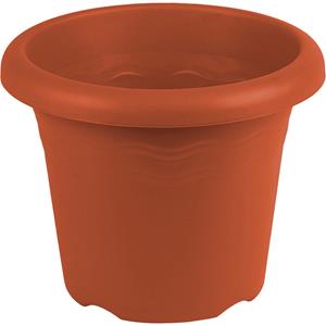 Hega Hogar Terra cotta ronde plantenpot/bloempot kunststof diameter 30 cm -