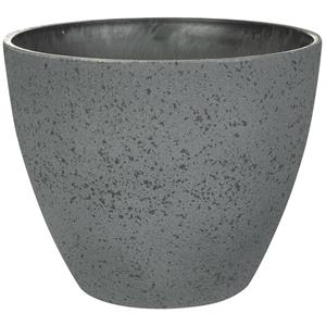 Ter Steege Bloempot/plantenpot - buiten - antraciet - D13/H12 cm - kunststof/steenmix -