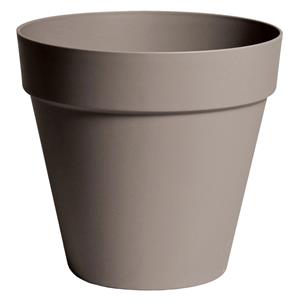 Mega Collections Plantenpot/bloempot - kunststof - taupe bruin - D29 x H28 cm -