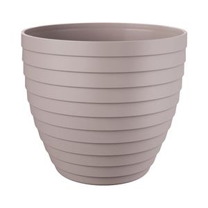 Juypal Hogar Bloempot/plantenpot Florenzia - taupe - kunststof - D30 x H26,8 cm - voor buiten/binnen -