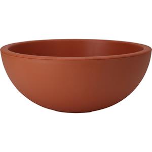 Pro Garden Plantenpot/bloempot ronde schaal - Tuin - stevig kunststof - terracotta - D40 x H16 cm -