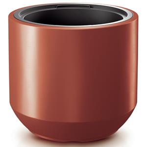 Prosperplast Plantenpot/bloempot Sevilla - buiten/binnen - kunststof - koper - D30 x H29 cm -