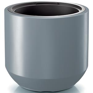 Prosperplast Plantenpot/bloempot Sevilla - buiten/binnen - kunststof - lichtgrijs - D30 x H29 cm -