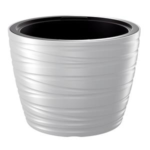 Prosperplast Plantenpot/bloempot Amazing - buiten/binnen - kunststof - wit - D37 x H28 cm -