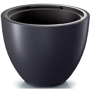 Prosperplast Plantenpot/bloempot Sevilla - buiten/binnen - kunststof - antraciet - D39 x H30 cm -