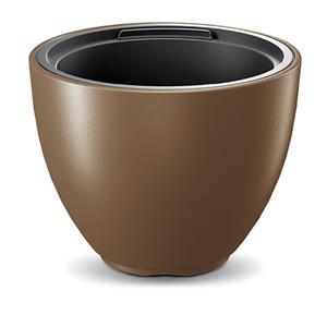 Prosperplast Plantenpot/bloempot Sevilla - buiten/binnen - kunststof - bruin - D39 x H30 cm -