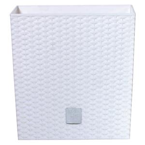 Prosperplast Kunststof Rato rotan bloempot/plantenpot met binnenpot wit 26 cm -