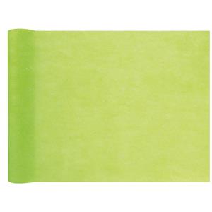 Tafelloper op rol - polyester - appelgroen - 30 cm x 10 -