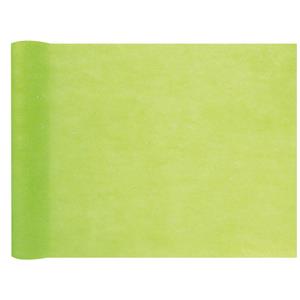 Santex Tafelloper op rol - polyester - appelgroen - 30 cm x 10 -